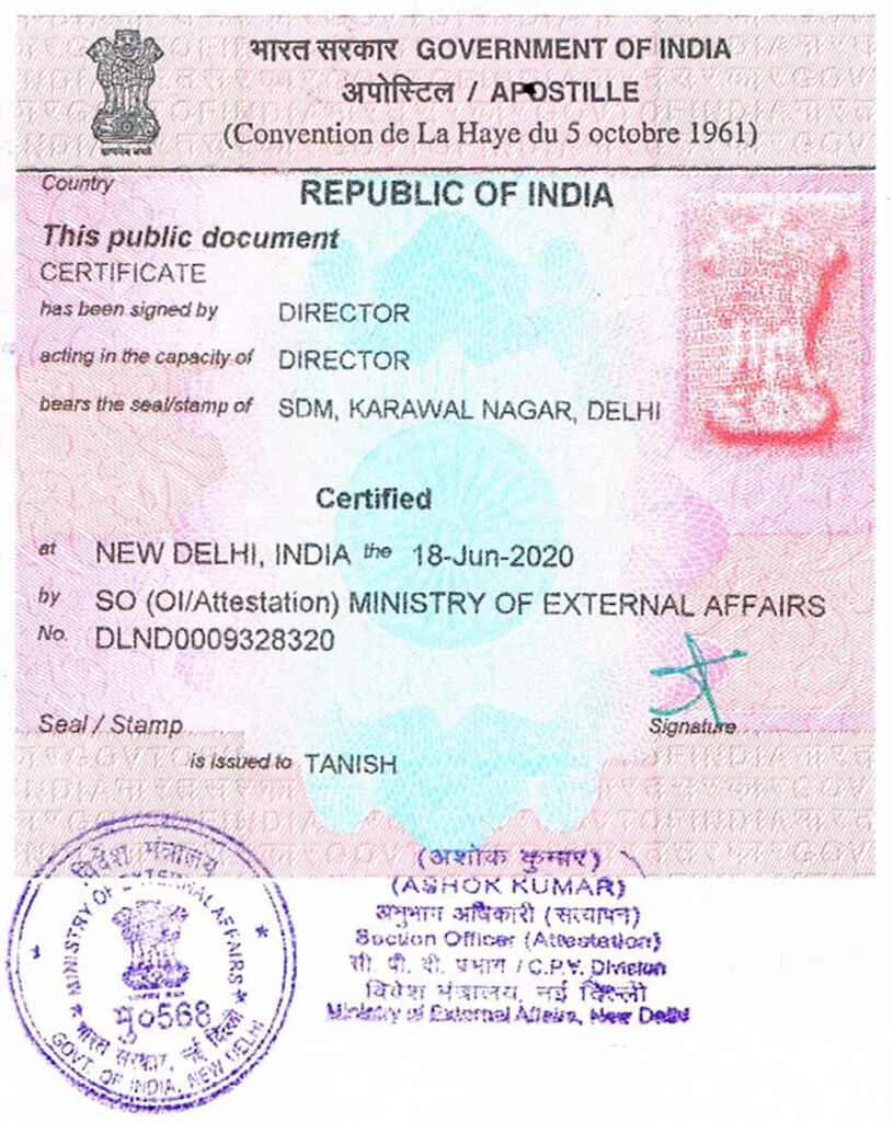Apostille in Bangalore