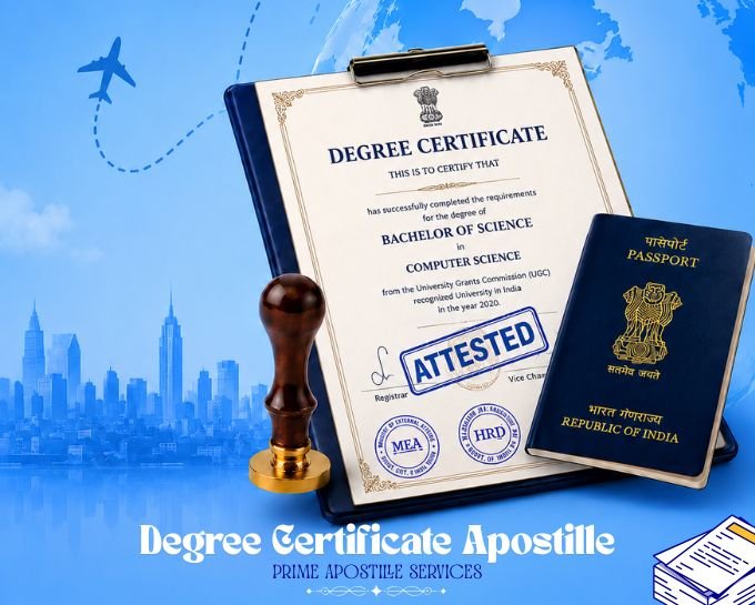 Degree certificate apostille services