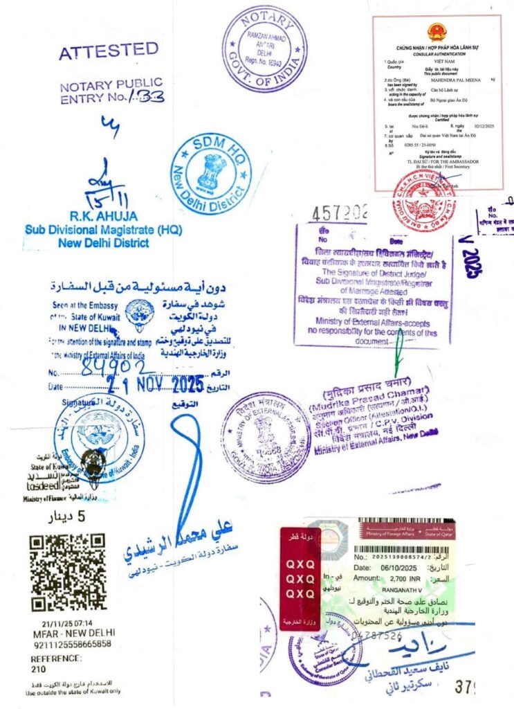 Embassy Attestation in india