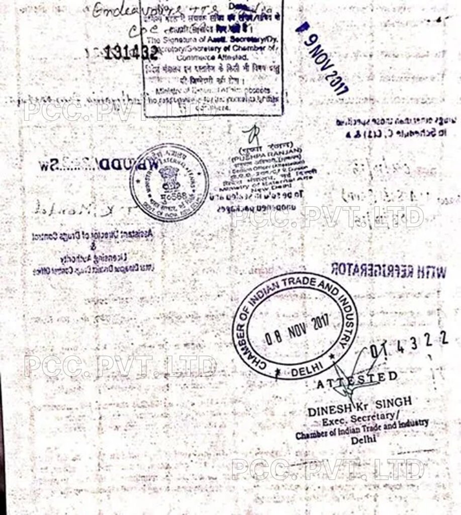 Chamber of Commerce attestation