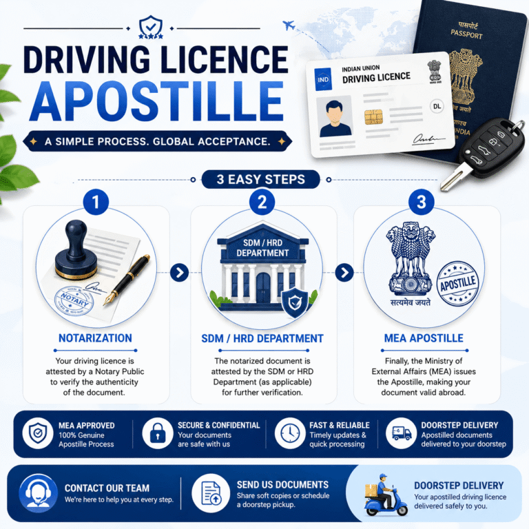 Driving licence apostille process