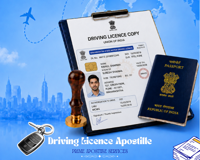 Driving licence apostille services in India
