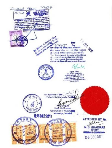 Oman Embassy Attestation Services in India