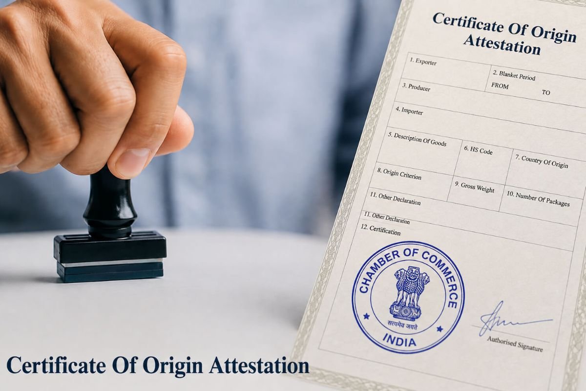 Certificate Of Origin Attestation in india