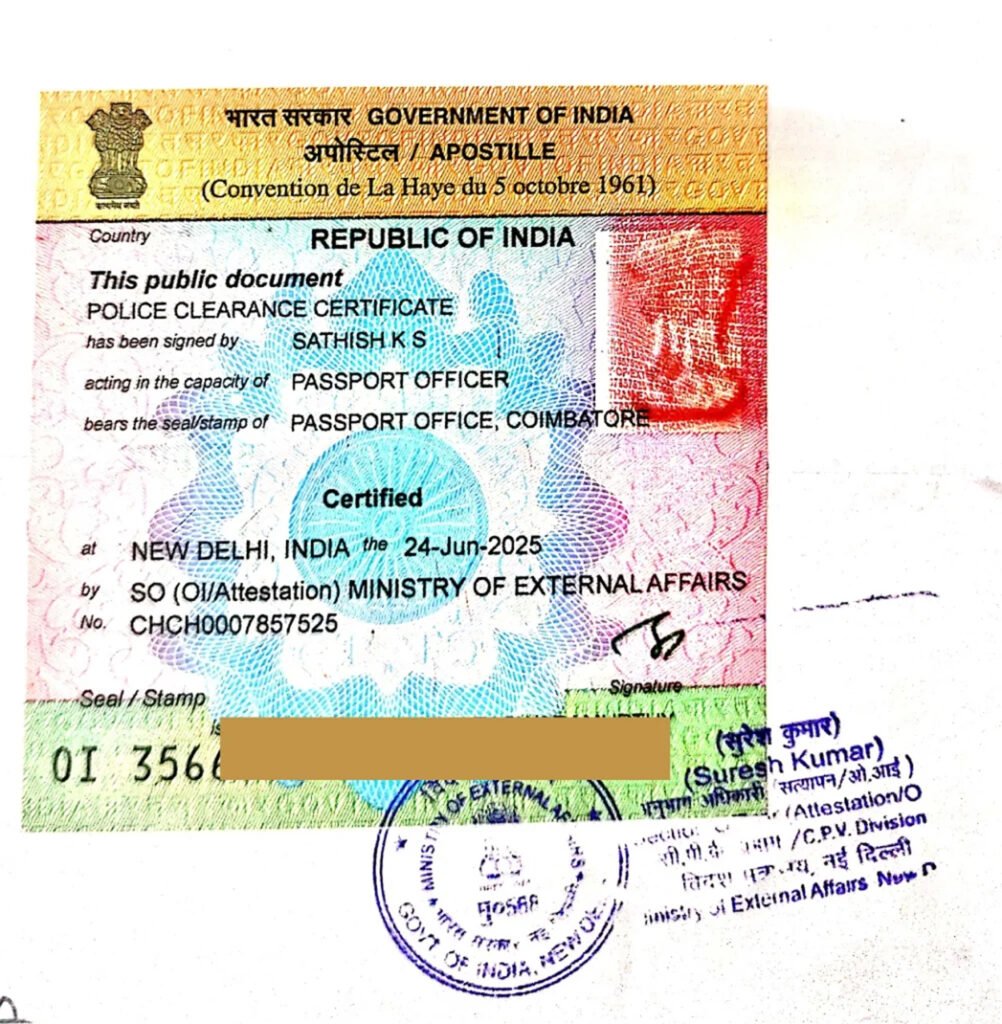 medical certificate apostille stamp