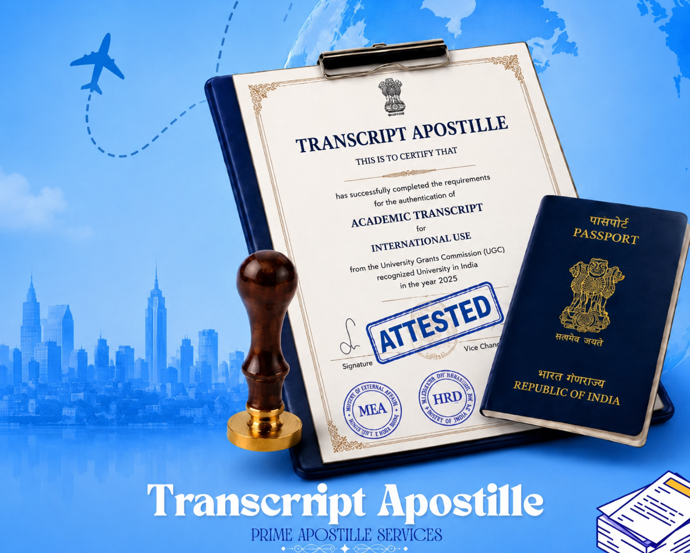 transcript apostille services in India